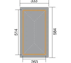 Weka Premium-Carport 651 Gr. 1, ca. B584/H291/T333 cm