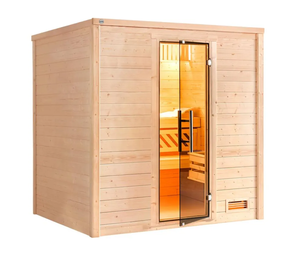 Weka Sauna Bergen mit Glastür