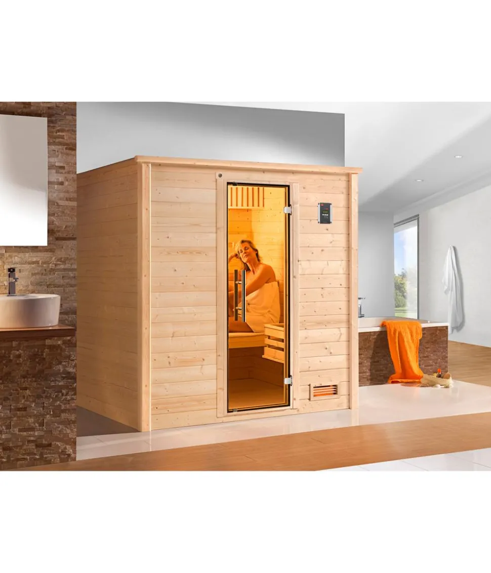 Weka Sauna Bergen mit Glastür