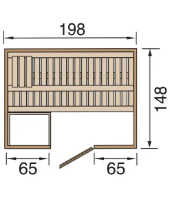 Weka Sauna Bergen mit Glastür