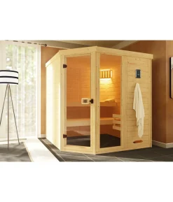 Weka Sauna Laukkala mit Glastür und Fenster