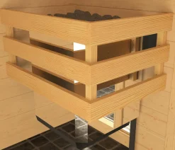 Weka Sauna Laukkala mit Glastür und Fenster