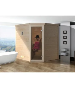 Weka Sauna Turku mit Glastür inkl. Ofen, ca. B195/H205/T178 cm
