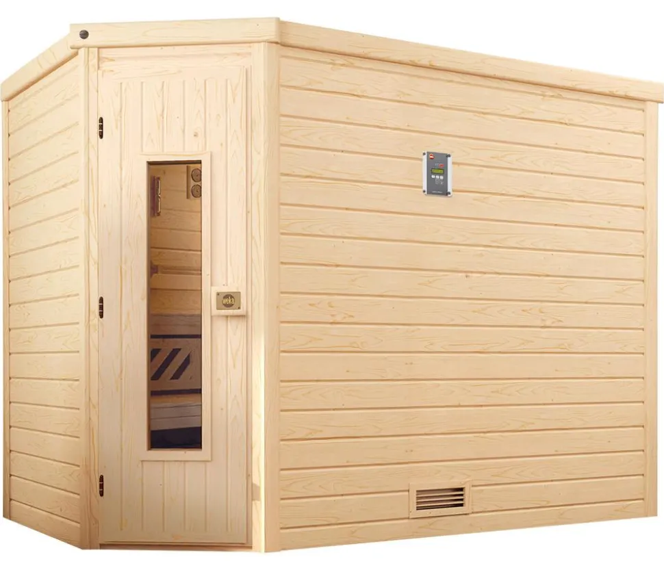 Weka Sauna Turku mit Holztür, ca. B248/H205/T198 cm