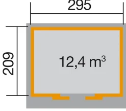 Weka Schiebetürhaus 225 Gr.1, ca. B315/H238/T249 cm