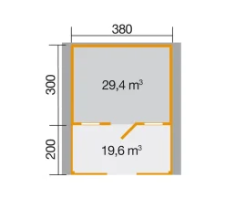 Weka Weekendhaus 138 Gr. 1, ca. B450/H299/T514 cm