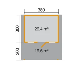Weka Weekendhaus 138 Gr. 1, ca. B450/H299/T514 cm