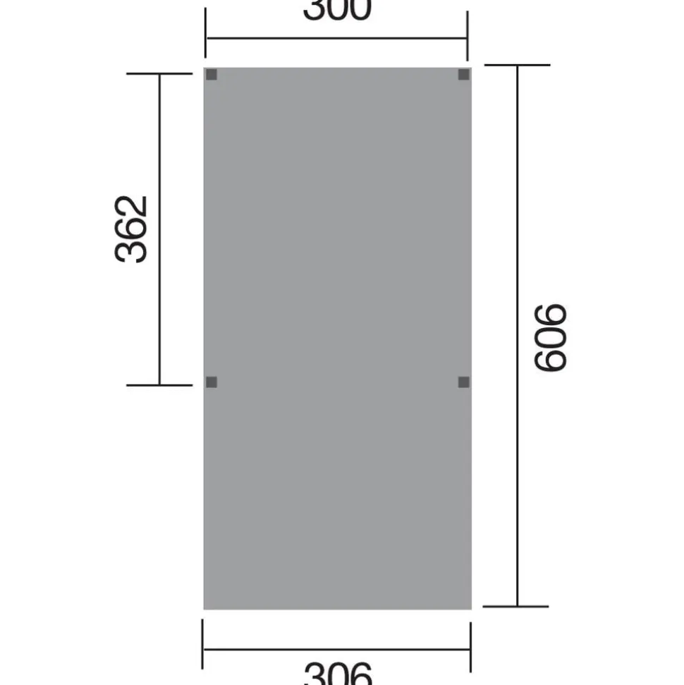 Weka Y-Einzelcarport 612 ohne Dacheindeckung, ca. B306/H250/T606 cm