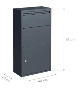 Westmann Briefkasten mit Paketbox Pollux, ca. B44/H82/T22 cm