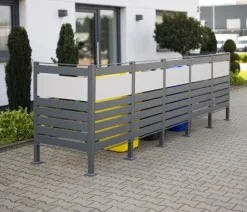 Westmann Mülltonnenverkleidung Planum 5er Box, ca. B410/H120/T90 cm