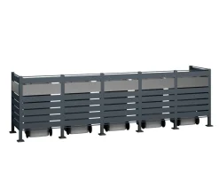 Westmann Mülltonnenverkleidung Planum 5er Box, ca. B410/H120/T90 cm