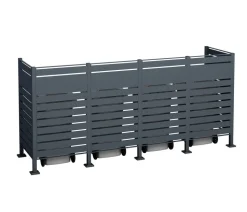 Westmann Mülltonnenverkleidung Planum 4er Box, ca. B330/H150/T90 cm