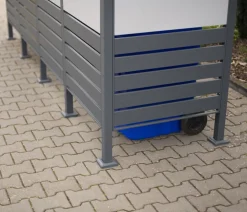 Westmann Mülltonnenverkleidung Planum 4er Box, ca. B330/H120/T90 cm