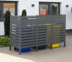 Westmann Mülltonnenverkleidung Planum 3er Box, ca. B250/H150/T90 cm