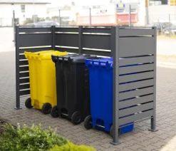 Westmann Mülltonnenverkleidung Planum 3er Box, ca. B250/H150/T90 cm