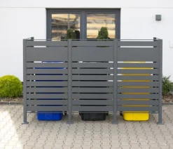 Westmann Mülltonnenverkleidung Planum 3er Box, ca. B250/H150/T90 cm