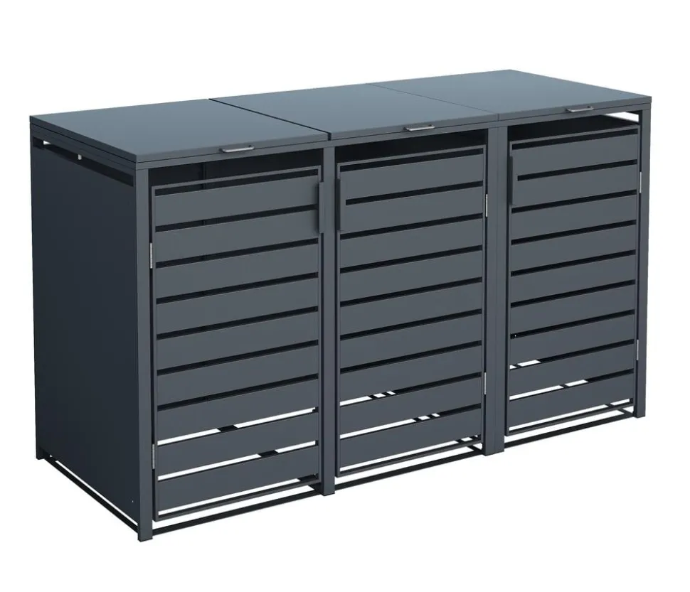 Westmann Mülltonnenverkleidung Kubus 3er Box, ca. B200/H116/T80 cm