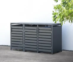 Westmann Mülltonnenverkleidung Kubus 3er Box, ca. B200/H116/T80 cm