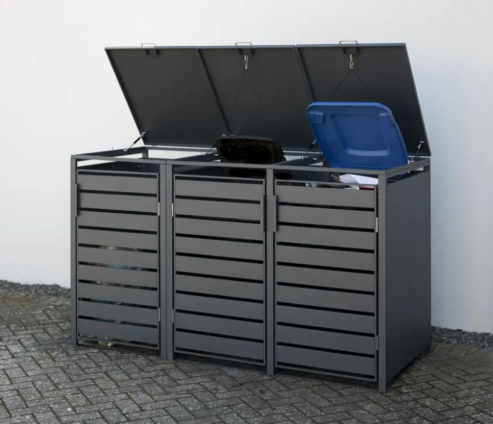 Westmann Mülltonnenverkleidung Kubus 3er Box, ca. B200/H116/T80 cm