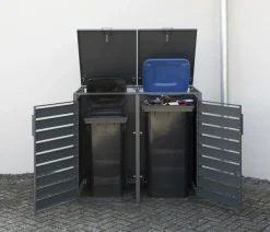 Westmann Mülltonnenverkleidung Planum 2er Box, ca. B170/H120/T90 cm