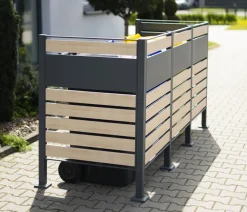 Westmann Mülltonnenverkleidung Planum 3er Box, ca. B250/H120/T90 cm