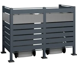 Westmann Mülltonnenverkleidung Planum 2er Box, ca. B170/H120/T90 cm