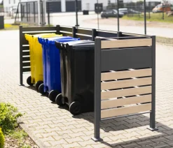Westmann Mülltonnenverkleidung Planum 4er Box, ca. B330/H120/T90 cm