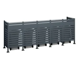 Westmann Mülltonnenverkleidung Planum 5er Box, ca. B410/H150/T90 cm