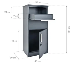 Westmann Paketbox Pepe, ca. B50/H114/T39 cm