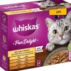 Whiskas® Nassfutter für Katzen Multipack Pure Delight Ragout in Gelee, Adult, 12 x 85 g