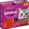 Whiskas® Nassfutter für Katzen Multipack Klassische Auswahl in Sauce, Adult, 12 x 85 g