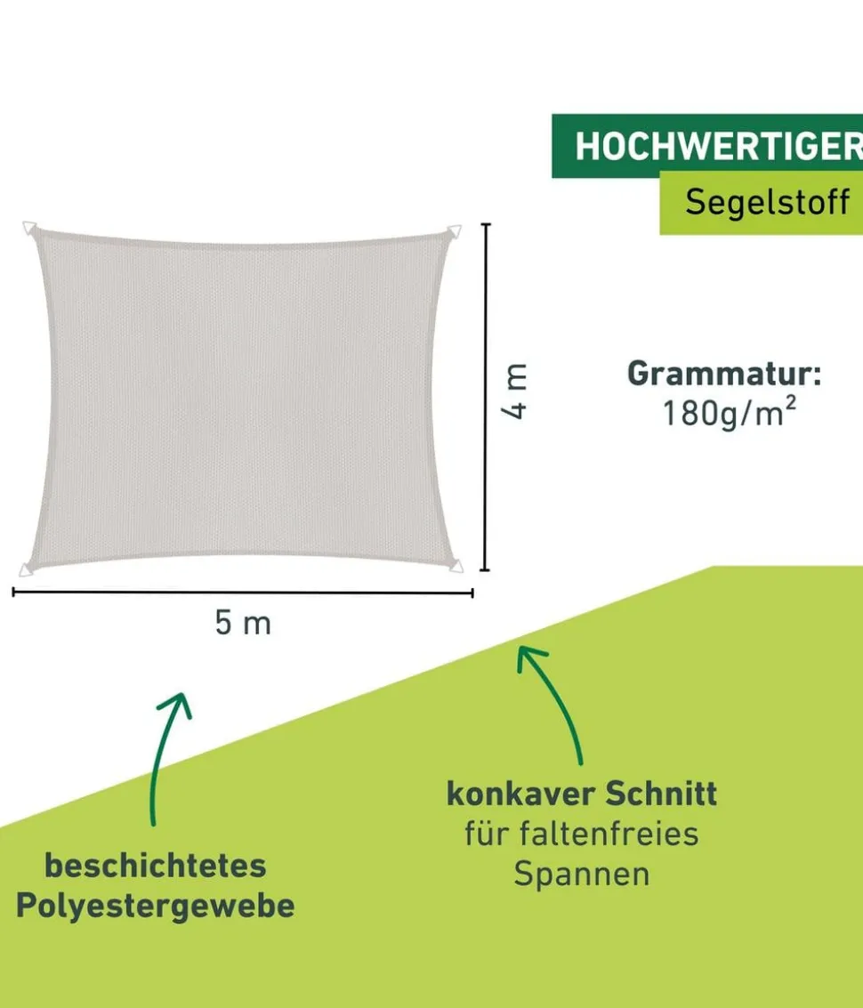 Windhager Sonnensegel Cannes, rechteckig, ca. B500/T400 cm