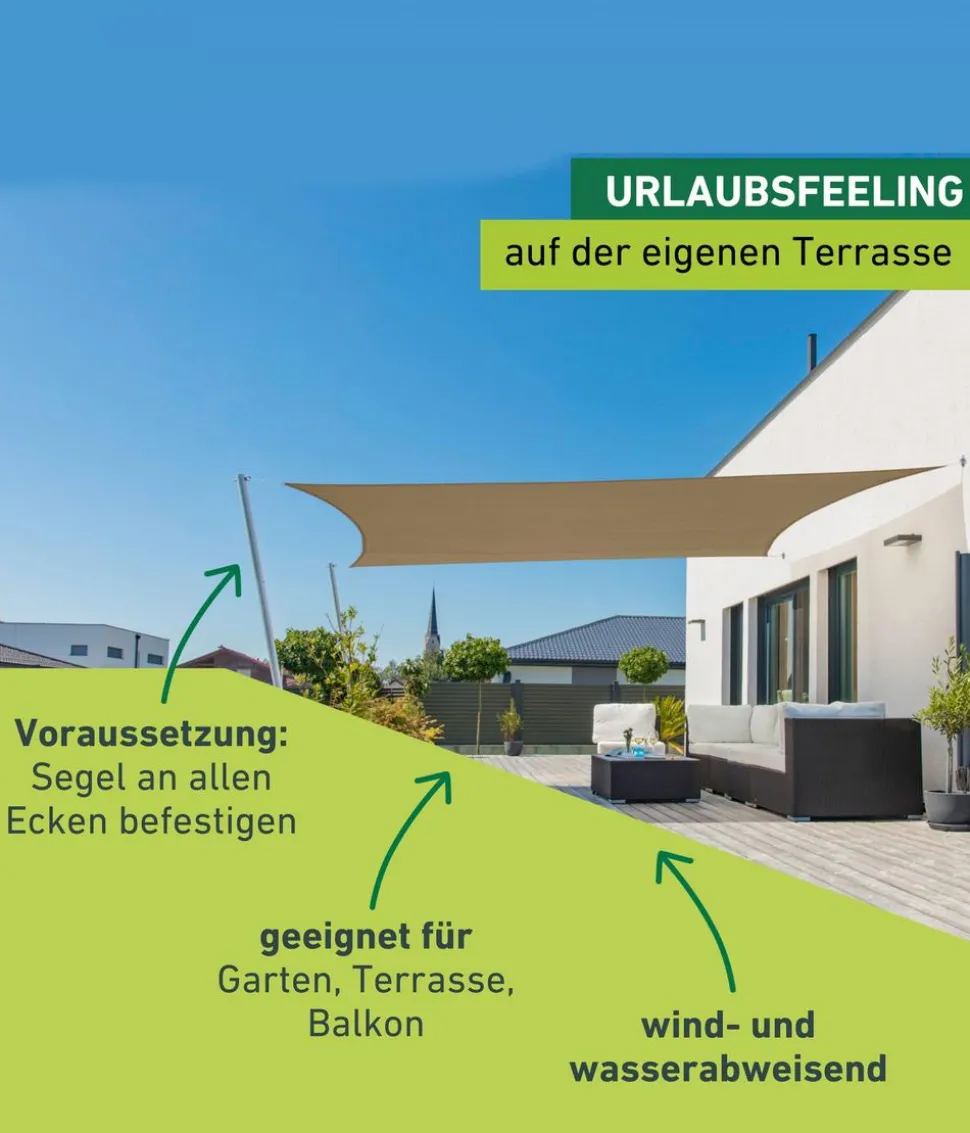 Windhager Sonnensegel Cannes, rechteckig, ca. B400/T300 cm
