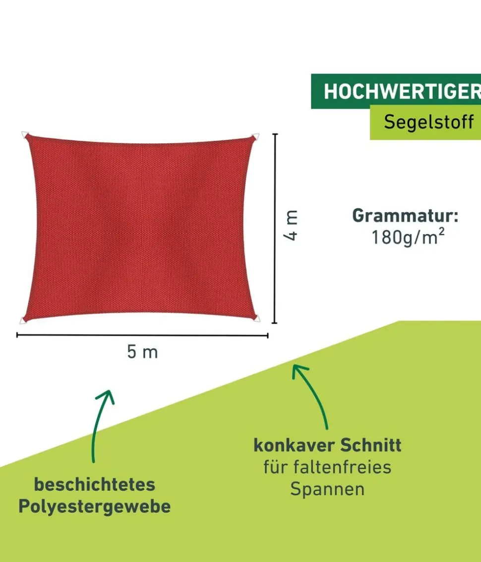 Windhager Sonnensegel Cannes, rechteckig, ca. B500/T400 cm