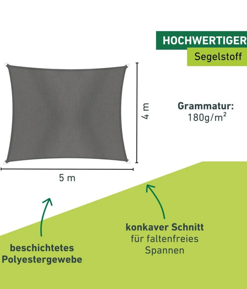 Windhager Sonnensegel Cannes, rechteckig, ca. B500/T400 cm