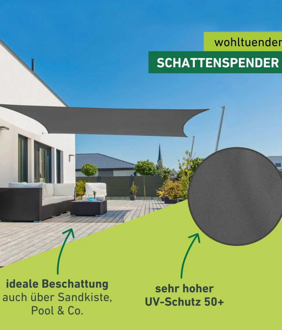 Windhager Sonnensegel Cannes, rechteckig, ca. B500/T400 cm
