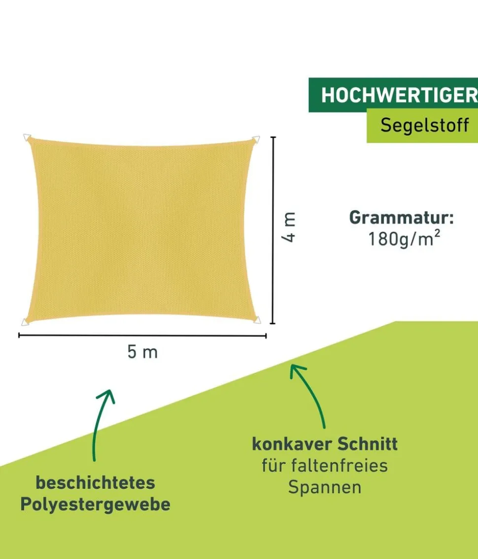 Windhager Sonnensegel Cannes, rechteckig, ca. B500/T400 cm