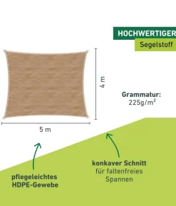 Windhager Sonnensegel Capri, rechteckig, ca. B500/T400 cm