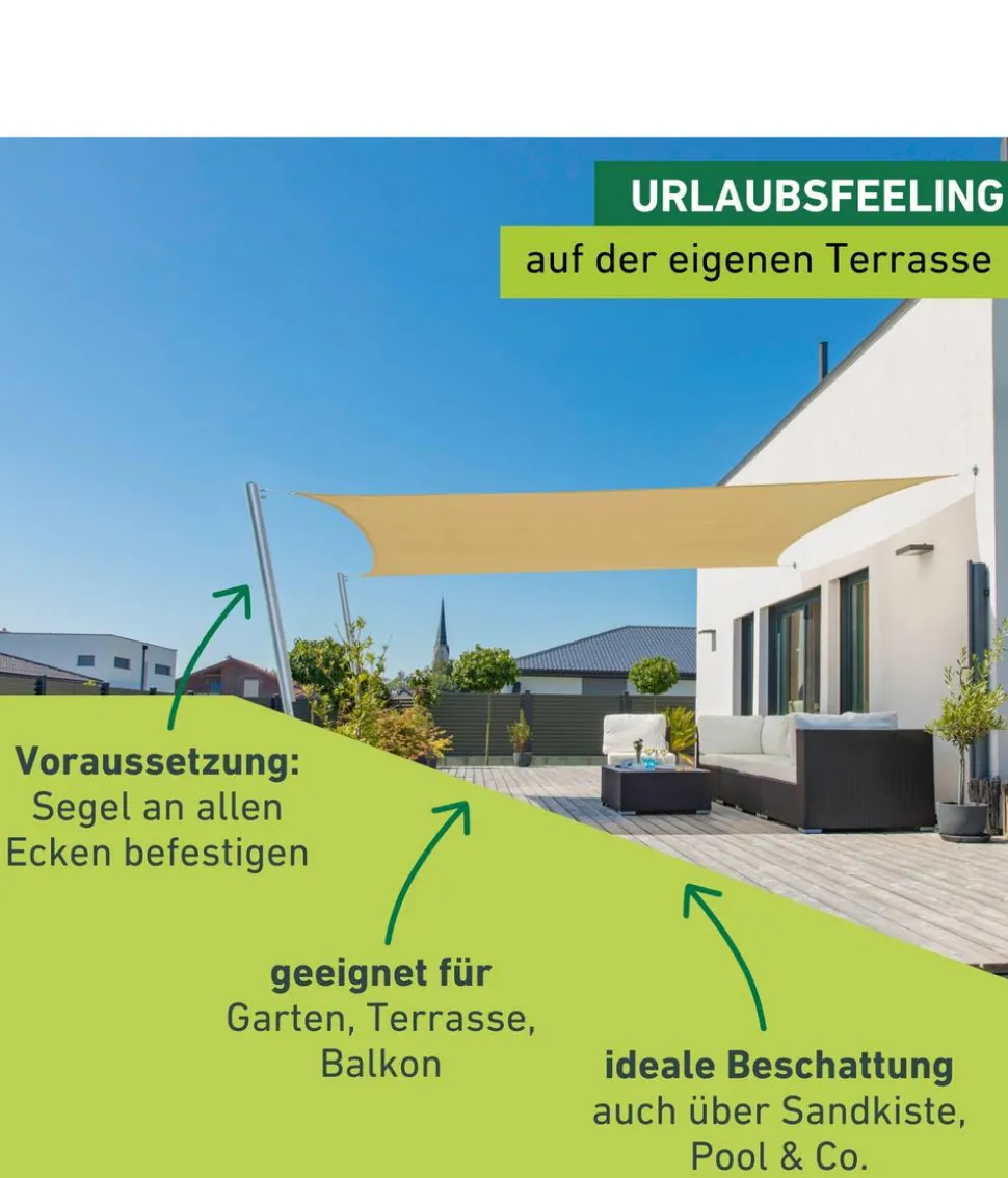 Windhager Sonnensegel Capri, rechteckig, ca. B400/T300 cm