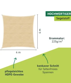 Windhager Sonnensegel Capri, quadratisch, ca. B400/T400 cm