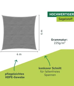 Windhager Sonnensegel Capri, quadratisch, ca. B400/T400 cm