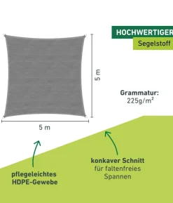 Windhager Sonnensegel Capri, quadratisch, ca. B500/T500 cm