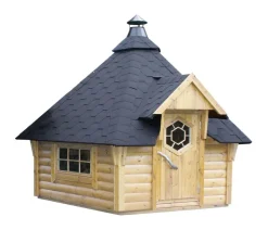 Wolff Finnhaus Gartenhaus Grillkota Basic 9, ca. B426/H330/T376 cm