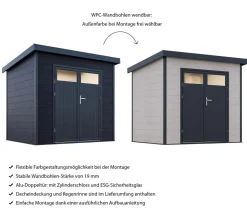 Wolff Finnhaus Gartenhaus Vitale 2420, ca. B256/H222/T220 cm
