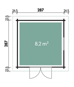 Wolff Finnhaus Gartenhaus WPC-Trend D, ca. B340/H221/332 cm
