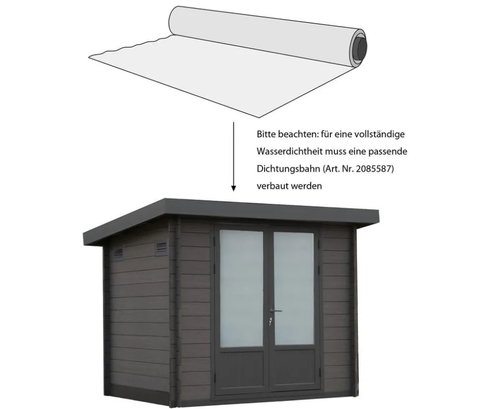Wolff Finnhaus Gartenhaus WPC-Trend B, ca. B280/H222/T240 cm