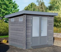 Wolff Finnhaus Gartenhaus WPC-Trend B, ca. B280/H222/T240 cm