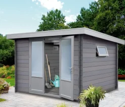 Wolff Finnhaus Gartenhaus WPC-Trend C, ca. B340/H222/279 cm
