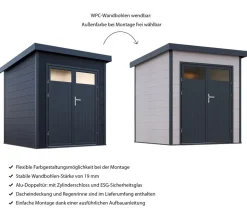 Wolff Finnhaus Gerätehaus Vitale 2020, ca. B216/H222/T220 cm