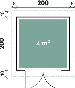 Wolff Finnhaus Gerätehaus Vitale 2020, ca. B216/H222/T220 cm